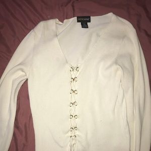 Lace-Up ribbed going out top